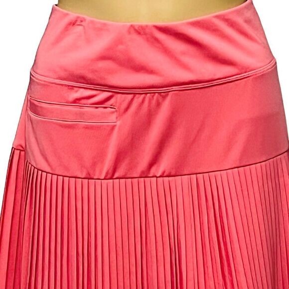 GG Blue Activewear Pink Pleated Pockets Elastic Waistband Skirt Skort Sz L - Picture 2 of 13